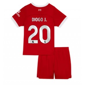 Lacne Dětský Futbalové dres Liverpool Diogo Jota #20 2023-24 Krátky Rukáv - Domáci (+ trenírky)